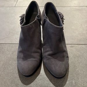 Alex Marie Gray Heels with leather accent